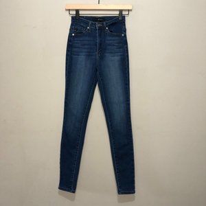 Kancan High Waist Dark Wash Button Fly Skinny Jean Size 1/24